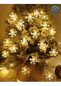 Dây Đèn LED Hoa Tuyết Trang Trí 3m 16 Bông Tuyết Cắm Điện