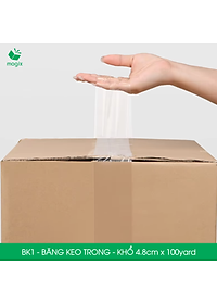 BK1 - 4.8cm loại 6 cuộn/kg - Bộ 12 cuộn băng keo đóng thùng hộp carton