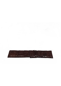 Dây đồng hồ nam nữ Huy Hoàng da cá sấu 2 mặt da size lớn màu nâu đất HT8282