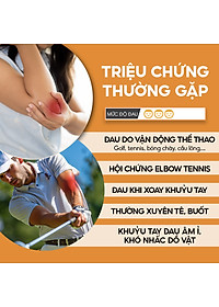 Đai quấn khuỷu tay loại vừa Phiten metax elbow band middle AP246003/AP246004/AP246005