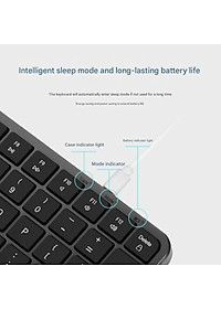 Bàn phím không dây mini K23 kết nối bluetooth + Usb wireless pin sạc hỗ trợ đa nền tảng thiết bị hàng nhập khẩu