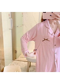 Đồ Bộ Bầu Cho Con Bú, Pijama sau sinh Cho Mẹ AZ89 Chất Liệu Cotton Co Giãn Hàng Cao Cấp Mặc Hè Thu