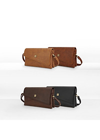 Túi đeo chéo nữ thanh lịch IDIGO FB2 - 380, túi xách cầm tay dáng chữ nhật nắp gập