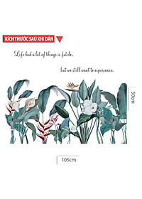 Sticker Giấy Dán Tường Decal Dán tường Mẫu Hoa Lá Cực Xinh ZH020