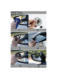 Bộ 2 Gương cầu lồi gắn kính chiếu hậu 360 xóa điểm mù ô tô xe hơi Cao Cấp