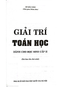 Sách - Giải trí Toán học dành cho học sinh cấp II