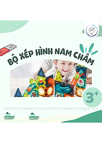 Bộ xếp hình nam châm kính MAGNETIC BLOCKS - Đồ chơi tư duy cho bé 3+