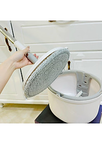 Bộ Cây Lau Nhà Thông Minh K8 Xoay 360 Độ, Siêu Nhanh - Chổi Lau Nhà Tách Nước, Cán Inox Chắc Chắn, Tiện Lợi, Sạch Gọn - Hàng Loại 1 - Chính Hãng MINIIN