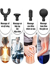 Súng massage cầm tay thư giãn cơ Booster MINI 2 - Cảm biến lực đấm thông minh Ai - Màu đen
