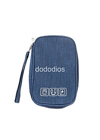 Túi đựng phụ kiện công nghệ đựng pin sạc dự phòng, điện thoại, cáp sạc usb, tai nghe có quai cầm, [Loại cao cấp - Màu Đen] Túi Đựng Phụ Kiện Công Nghệ Có Quai Cầm, Chống Nước - Hàng Chính Hãng dododios