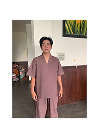 Thời trang phật giáo _ đồ lam đi chùa cho nam và nữ vải cao cấp bigsize 90kg