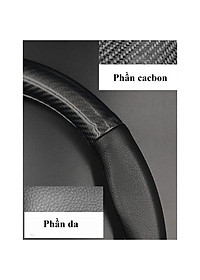 Bọc vô lăng dành cho Hyundai I10, I20, I30, Accent, Santafe, Tucson, Kona, Getz, Avante, Elantra, Trùm vô lăng cacbon