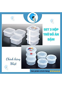 Combo 2 sản phẩm set 03 hộp chia thức ăn 200ml-180ml, thiết kế tinh tế, đẹp mắt, khả năng giữ kín hơi vượt trội - nội địa Nhật Bản 