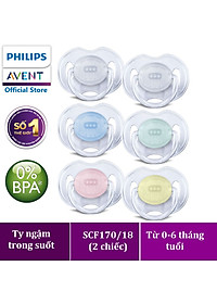 Ty ngậm trong suốt Philips Avent cho bé từ 0-6 tháng tuổi 170.18