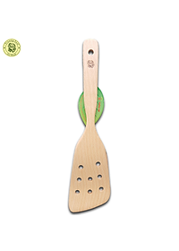 Sạn Gỗ Chiên Xào Thức Ăn - Vá Sạn Gỗ 03 Lỗ  - Đồ Gỗ Nhà Bếp Thương Hiệu Trường Sơn