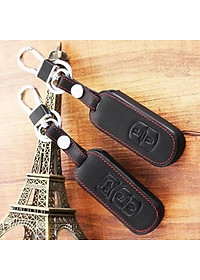 Bao Da Chìa Khóa Dành Cho Xe Mazda 3, Mazda 2, Mazda CX5 (Da Thật) Logo 3D