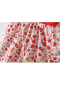 Set đầm xòe bé gái kèm túi đeo chéo xinh xắn, đầm đi biển mùa hè cho bé từ 9-18kg - váy cho bé dễ thương (SD-3759G)