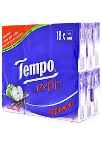 Combo 2 lốc Khăn giấy Tempo Petit Applewood 18 lốc 20x18x7