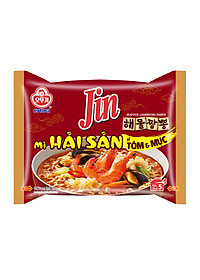 Thùng 20 gói mì Jin Hải Sản vị Tôm và Mực Ottogi 120gx20