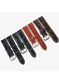 Dây đồng hồ nam da cá sấu đốt tre Bụi Leather D103 - Hàng khâu tay thủ công cao cấp - Bảo hành 12 tháng