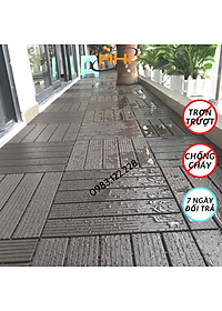 Miếng nhựa lót sàn uPVC cao cấp MHI-ECO, Tấm nhựa trải sàn trang trí ban công / sân vườn / sân thượng; lót sàn chống trơn trượt nhà tắm / bể bơi - Hàng Việt Nam chất lượng cao