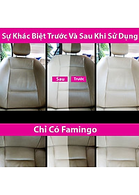 Xịt bọt đa năng vệ sinh nội thất ô tô xe hơi tẩy vết bẩn bề mặt nỉ da nhựa vải Flamingo 650ml F002
