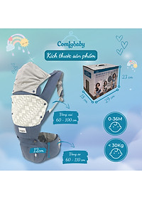 Địu ngồi cao cấp siêu mềm 4 tư thế Comfybaby HC003