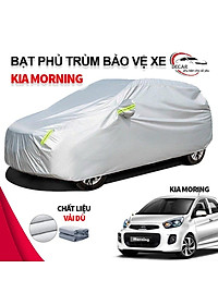Bạt phủ xe ô tô Kia Morning  chất liệu vải dù oxford cao cấp, áo trùm xe ô tô 5 chỗ , bạc phủ trùm bảo vệ che nắng