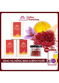 Combo 3 hộp Kingdom saffron nhụy hoa nghệ tây Iran loại super negin thượng hạng (hộp 1 gram)