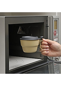 Cốc uống nước kèm nắp liền màu xanh nội địa Nhật Bản