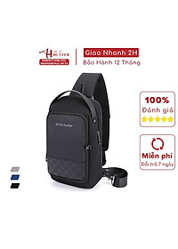 Túi đeo chéo Arctic Hunter XB00105 chất liệu Oxford chống thấm nước, unisex nam nữ,trang bị cổng sạc USB tiện dụng