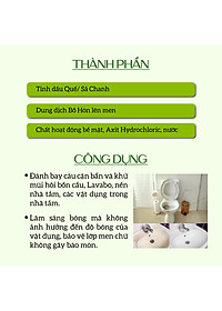 Nước tẩy rửa bồn cầu hữu cơ Ecocare 1L làm sạch, diệt khuẩn, khử mùi hiệu quả với tinh dầu Sả chanh/Quế