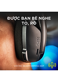 Tai nghe game không dây Bluetooth và Lighspeed Logitech G435 – Mic ảo tích hợp, nhẹ, tương thích PC, Điện thoại, PS4, PS5 -Hàng chính hãng