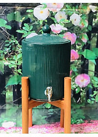 Bình nước sứ Bát Tràng dáng trụ dung tích 4 lít