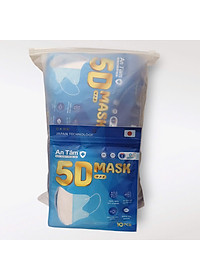 [100 Cái 5D] Thùng/Combo Khẩu Trang Y Tế Kháng Khuẩn 5D An Tâm -100 Cái/10 Túi.