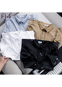 Áo polo nam phối họa tiết trẻ trung năng động, chất thun Polyester chống nhăn, chống bắm bụi - FORMEN SHOP - FMPS212