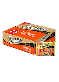 Thùng 30 Gói Mì 3 Miền Gold Chua Cay Thái 75g