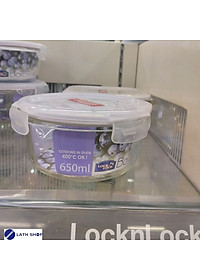 Hộp Thủy Tinh Chịu Nhiệt 650Ml Glass Euro Lock&Lock-LLG831 - Ø155x75mm