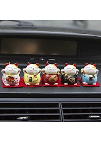 Bộ tượng ngũ mèo thần tài mini - Hàng chính hãng