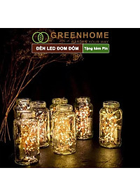 Dây Đèn Led Trang Trí Greenhome, Fairy Lights, Đom Đóm 1 Mét, 3 Chế Độ Sáng, Tặng Kèm Pin, Chịu Nước, Decor, Chụp Hình