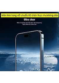 Dán kính cường lực màn hình cho iPhone 15, 15 Plus, 15 Pro, 15 Pro Max hiệu Nillkin CP+ Pro - Vát cạnh 2.5D, phủ nano hạn chế vân tay - Hàng nhập khẩu