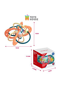 Đồ chơi bóng vòng nhựa mềm kết hợp gặm nướu cho bé ToysHouse 822-86