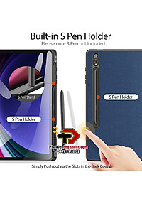 Bao da dành cho Samsung Galaxy Tab S10+ Plus, S10 Ultra, S9, S9 FE, Tab S9+ Plus, Tab S9 Ultra chính hãng Dux Ducis Domo có ngăn đựng bút, chống sốc - Hàng chính hãng 