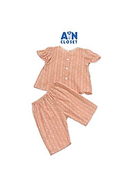 Bộ quần áo lửng bé gái họa tiết Cỏ 4 lá nhí cam cotton boi - AICDBGLXEJUG - AIN Closet