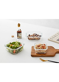 Hộp bảo quản thủy tinh LocknLock BLANC - Hộp vuông