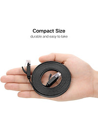 Ugreen UG50182NW102TK 30M cáp mạng dẹt Cat6 26AWG CCA Gigabit UTP LAN màu đen - HÀNG CHÍNH HÃNG