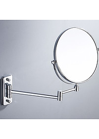 Gương trang điểm phóng đại 3 lần, xoay 360 độ, 2 mặt siêu nét, treo tường phòng tắm, phòng ngủ, Khách sạn, resort, Inox SUS 304, Size 15cm, 18cm, 20cm, Minh House