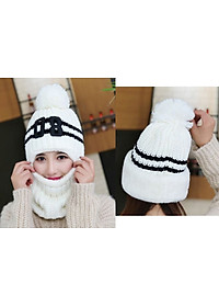 Mũ len, nón len 2 phong cách tua rua số 08 A011