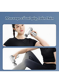 [LOẠI 1 PIN KHỎE]Máy Massage Cầm Tay Mini Súng mát-xa Cầm Tay Đấm Lưng Trị Liệu Cổ Vai Gáy 4 Đầu 6 Chế Độ FUJIMAX