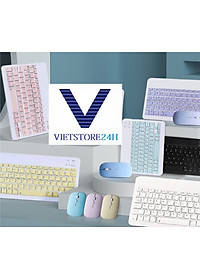Bàn Phím Và Chuột Bluetooth Mini Siêu Mỏng GOIIOG 030 dùng cho ipad, điện thoại có đa dạng màu sắc cá tính VT (Giao Ngẫu Nhiên) - Hàng chính hãng